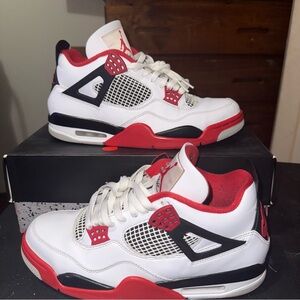 Jordan White and Red Sneakers